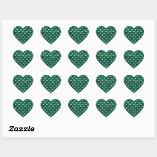 Sticker Cœur Grunge Velvet Vert Fleur De Lis Mardi Gras