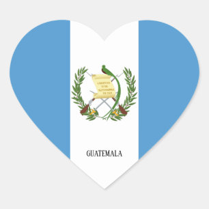 Sticker Cœur Guatemala Drapeau magnifique patriotique