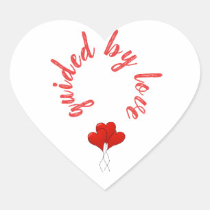 Sticker Cœur Guidée Par Love Red Hearts