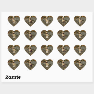 Sticker Cœur Guise blanche,