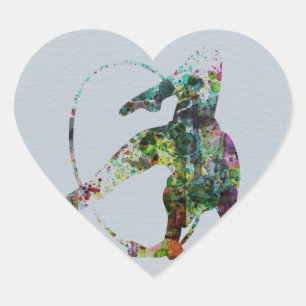 Sticker Cœur Gymnaste