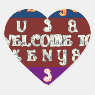Sticker Cœur Hakuna Matata Bienvenue au Kenya.png