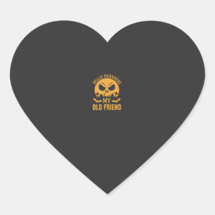Sticker Cœur Halloween Bonjour Obscurité Cimetière Lune