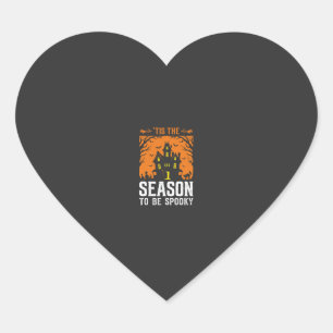 Sticker Cœur Halloween C'est La Saison Pour Être Effrayant Desi