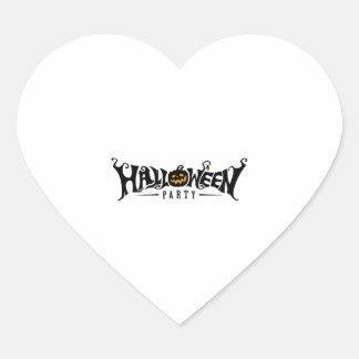 Sticker Cœur Halloween, fête d'Halloween, drôle Halloween