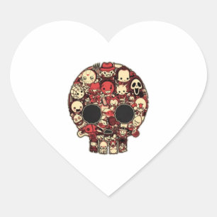 Sticker Cœur Halloween sanglant