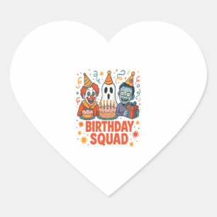 Sticker Cœur Halloween Squad Clown Déplaisant fantôme Zombie Cl