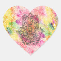 HAMSA Main Fatima symbole amulet Henné floral