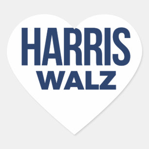 STICKER CŒUR HARRIS WALZ 2024