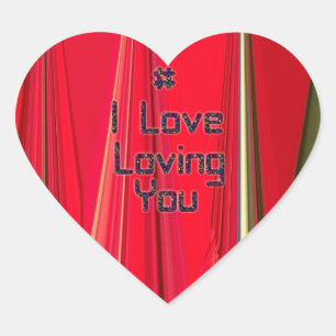 Sticker Cœur Hashtag 3D Beau Je T'Aime