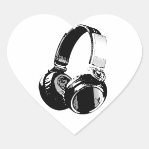 Sticker Cœur Headphone