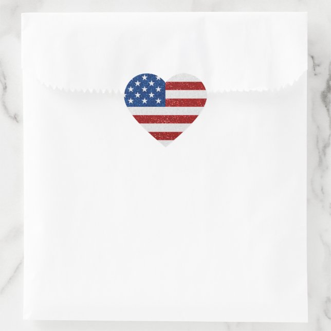 Sticker Cœur Heart July 4th Glitter (Sac)