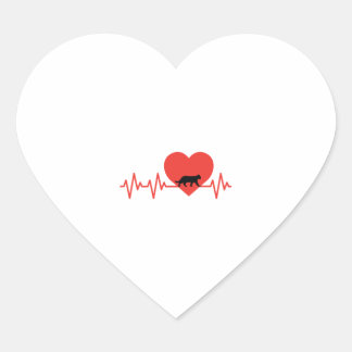 Sticker Cœur Heartbeat Chat Kitten Love Cadeau féminin