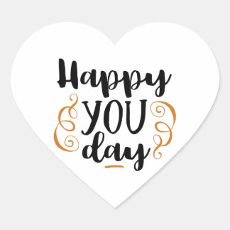 Sticker Cœur heureux jour