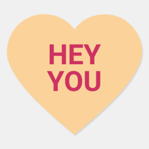 Sticker Cœur Hey vous amusez mignon conversation de la Saint Va