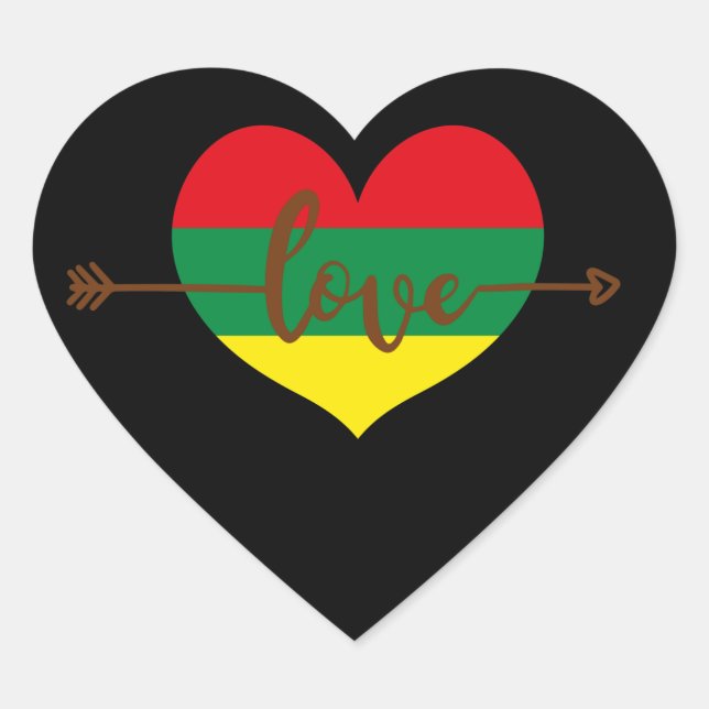 Sticker Cœur histoire noire mois coeur (Devant)
