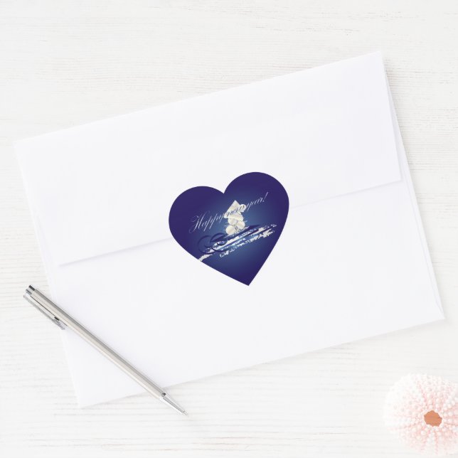 Sticker Cœur HNY sled (Enveloppe)
