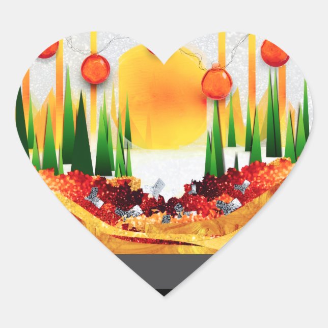 STICKER CŒUR HOLIDAY SUNSHINE WITHIN THE PINES :) (Devant)