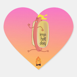 Sticker Cœur Hot Dog Oe Devil