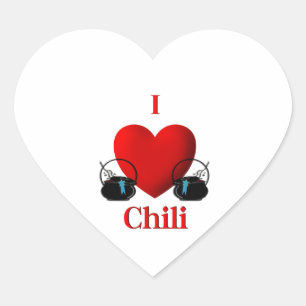 Sticker Cœur I Heart Chili
