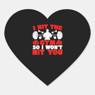 Sticker Cœur I Hit The Gym