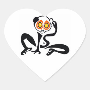 Sticker Cœur I love LORISES - Primate - Faune - Nature