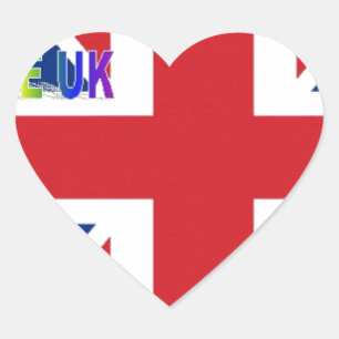 Sticker Cœur I Love UK Art Print