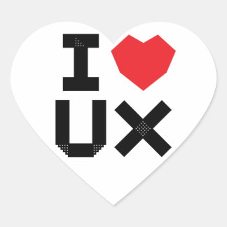 Sticker Cœur I Love UX (expérience utilisateur)