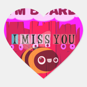 Sticker Cœur I Miss You I