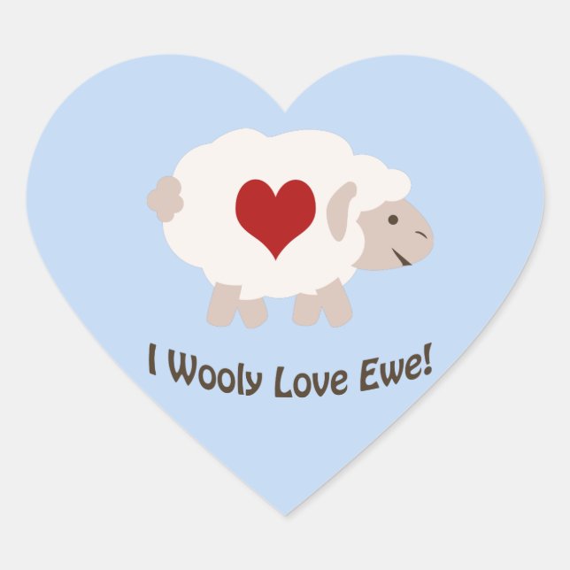 Sticker Cœur I Woolly Love Ewe (Devant)