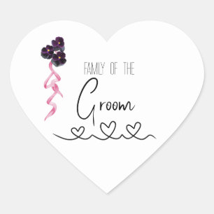 Sticker Cœur Identifiant de l'invité de mariage 