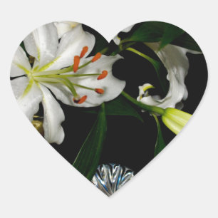 Sticker Cœur Iirsh Design - Collection de laiton et de fleurs