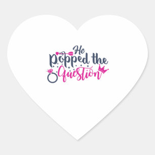 Sticker Cœur Il a posé la question