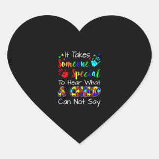Sticker Cœur Il Faut Quelqu'Un Pour Entendre Ce Qu'Un Enfant