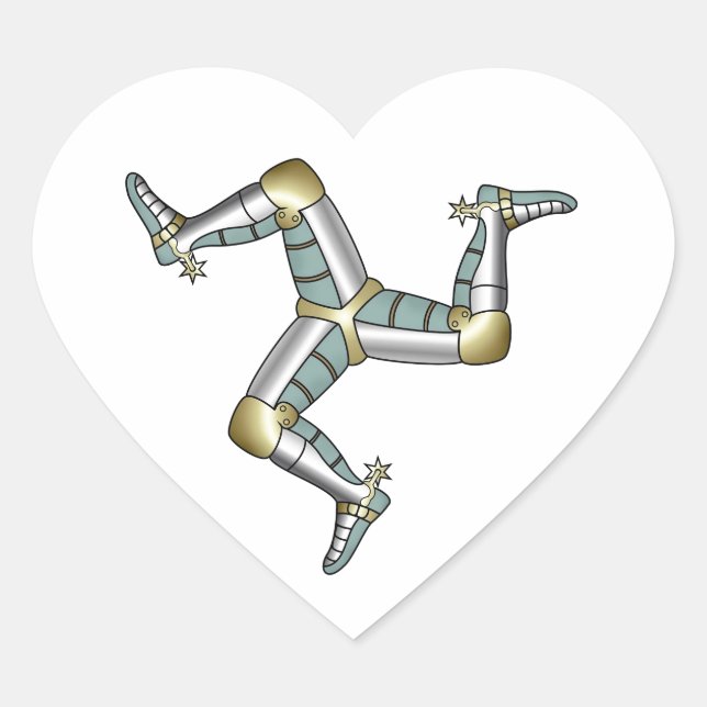 Sticker Cœur Île de Man (Devant)