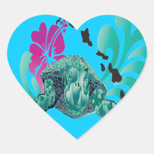 Sticker Cœur Îles Hawaï