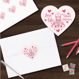 Sticker Cœur Illustration rose catholique du cœur de la Saint-V