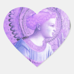 Sticker Cœur Illustration vintage d'ange