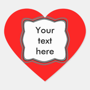 Sticker Cœur Impression Coeur rouge