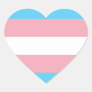 Sticker Cœur Indicateur de fierté transgenre