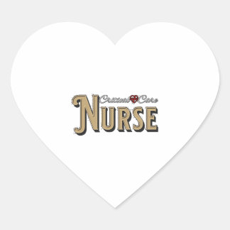 Sticker Cœur Infirmière en soins critiques - Soins critiques Nu