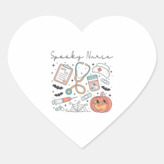 Sticker Cœur Infirmière Halloween illustration infirmière éffra