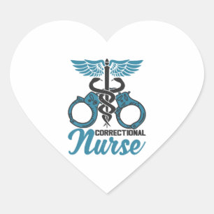 Sticker Cœur Infirmière pénitentiaire