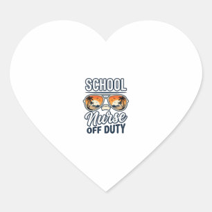 Sticker Cœur Infirmière scolaire hors service chemise de lunett
