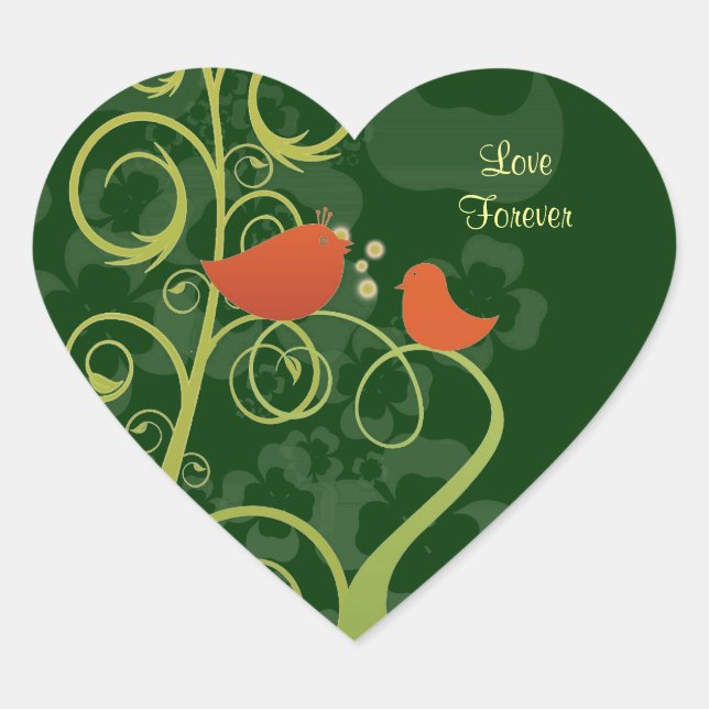 Sticker Cœur Inséparables - Amour pour toujours (Devant)