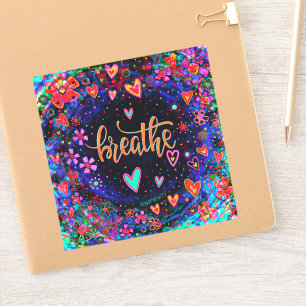 Sticker Coeur Inspirationnel Respirent Plutôt L'Inspirété