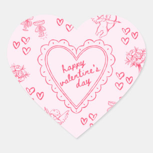 Sticker Cœur Invitation Galentine's Day pour copines