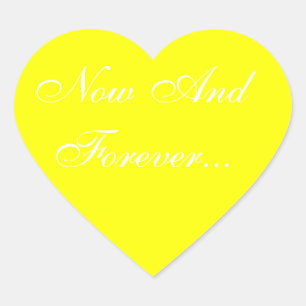 Sticker Cœur Invitation mariage Jaune