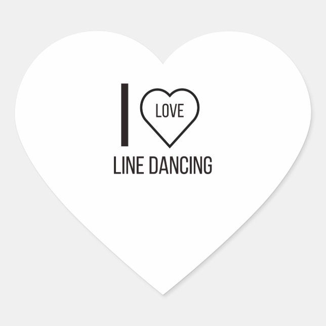 STICKER CŒUR J'ADORE LA DANSE DE LIGNE (Devant)
