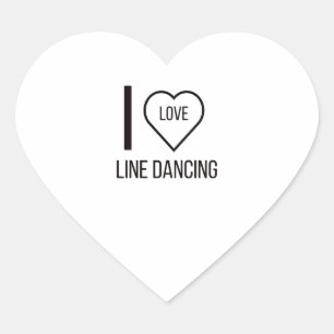 STICKER CŒUR J'ADORE LA DANSE DE LIGNE